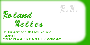 roland melles business card